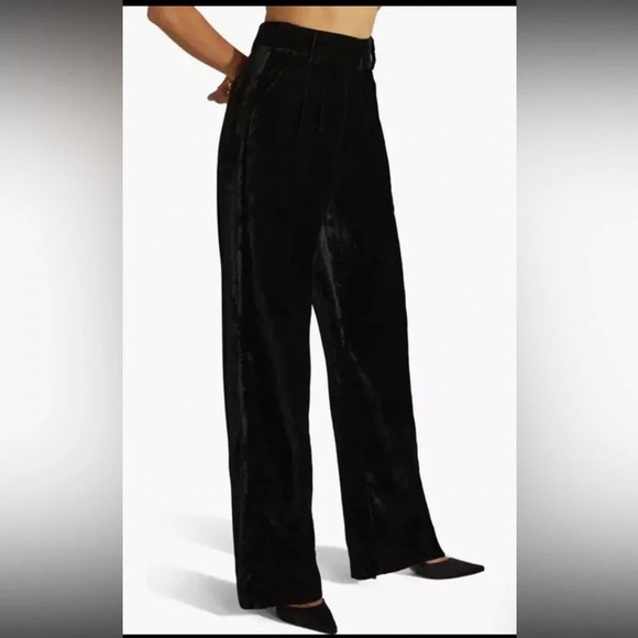 Favorite Daughter The Favorite Pants in black velvet, NWOT - Picture 6 of 9